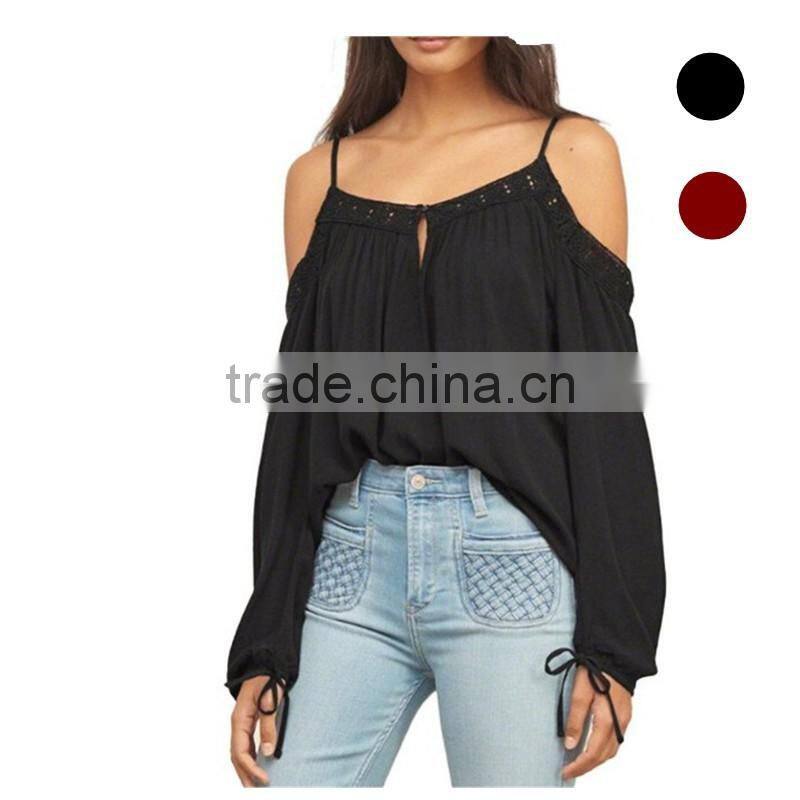 Fashionable design ladies casual Off The Shoulder Top