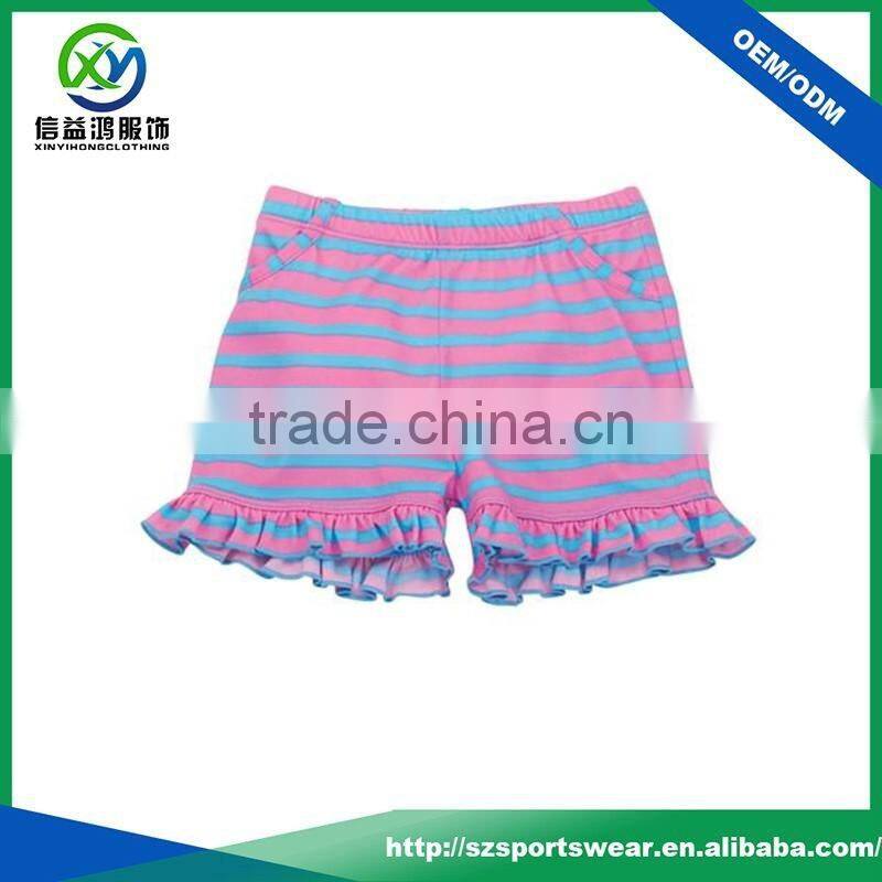 Hot selling baby clothes 100% cotton breathable running shorts with your own pattern design