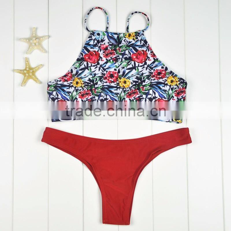 Polyester Bikini different size for choice & padded blue girls swimwear 59377