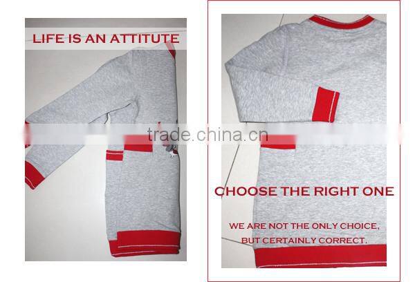 2015 Wholesale fall/winter T/C fleece boutique girl sweatshirt designs