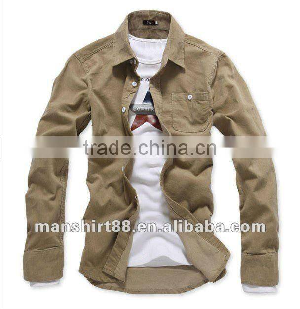 2016 superbly multicolor men corduroy casual shirt