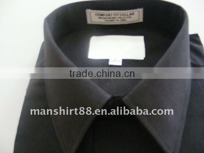 men's microfiber black tuxedo dress shrit