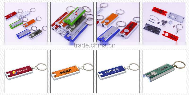 led rectangular flashlight keychain