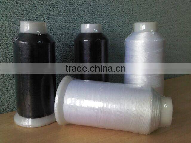 75D/2 Hot Offer Polyester Bottom Sewing Thread 5000M/cone White and Black Colors