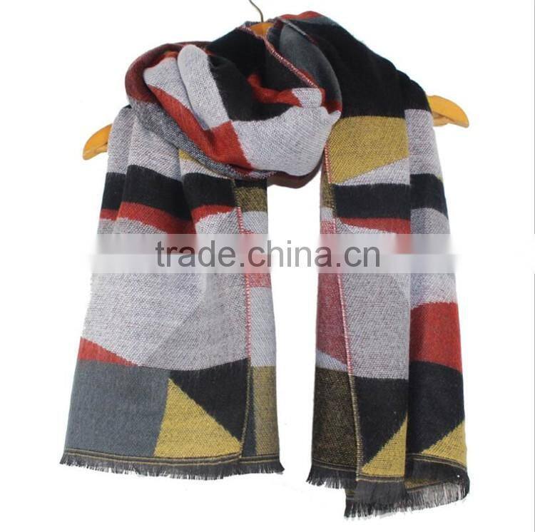 Colorful 100% Acrylic Pashmina shawl Winter Geometric Women Scarf Shawl RL-208