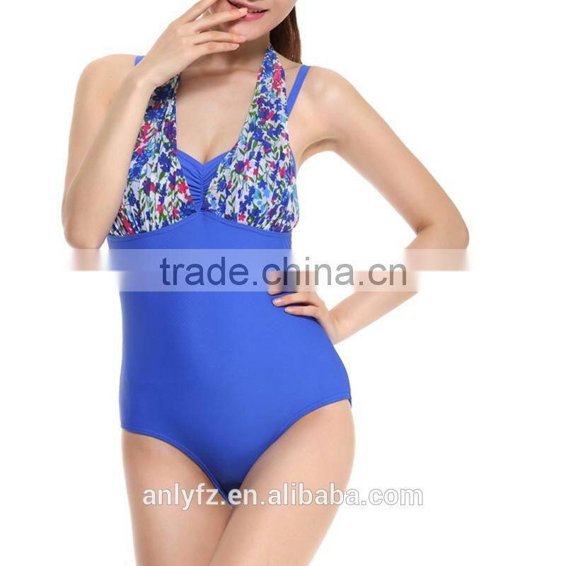 Hot Selling Ladies Swimwear Asymmetric Neckline One Price Swimsuit