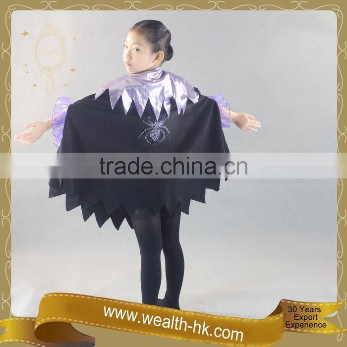 Sparkle Spider Girls Party Halloween Witch Cape