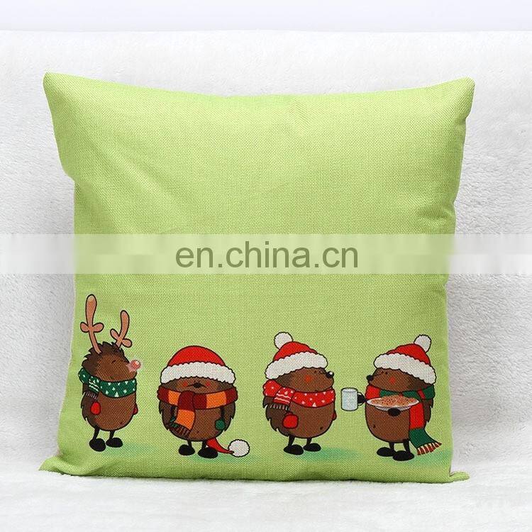 Christmas Small Deer Home Decorative Throw Pillow Cushion Case