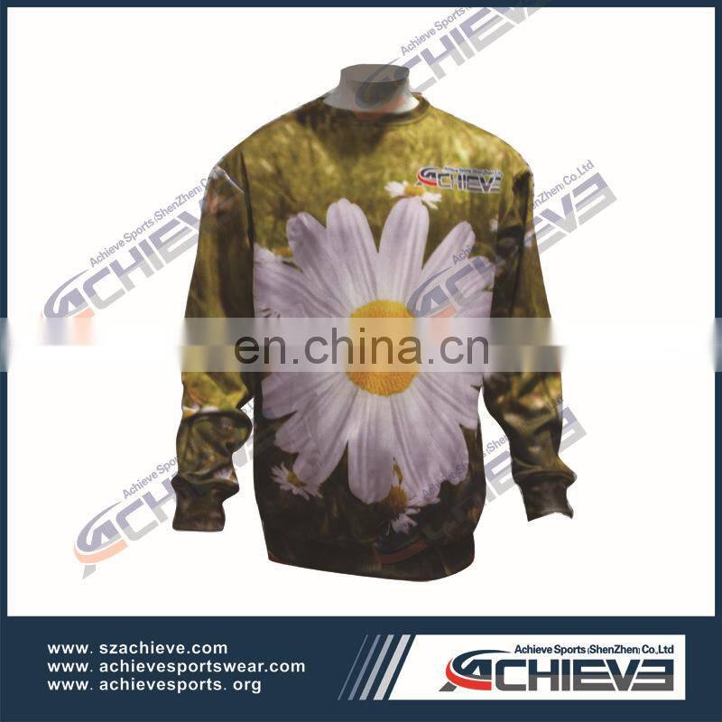 2017 new colorful 3d sublimated printing custom sweatshirt wholesale in china