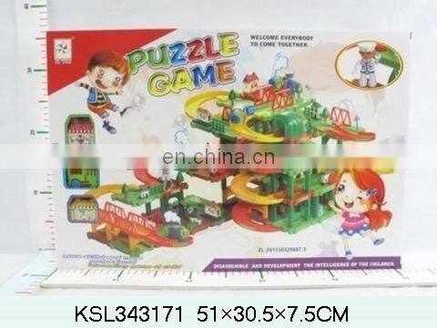battery operated building block railway train