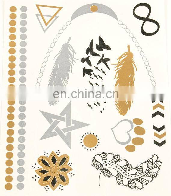 New design Non-toxic Metallic Tattoo