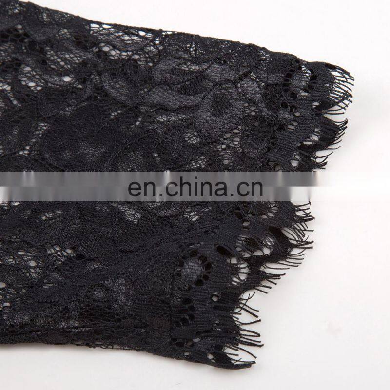 Belle Poque Womens Ladies Wedding Bridal Bridesmaid 3/4 Sleeve Black Lace Shrug Bolero BP000319-1