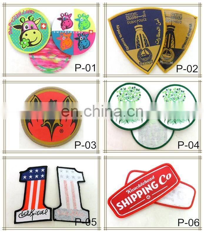 China supplier satin woven label tag center fold garment woven label