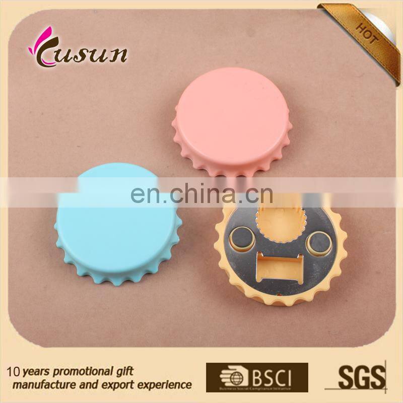 Best Seller Bottle Cap Beer Opener Round Shape Colorfull ABS Bottle Opener Magnet