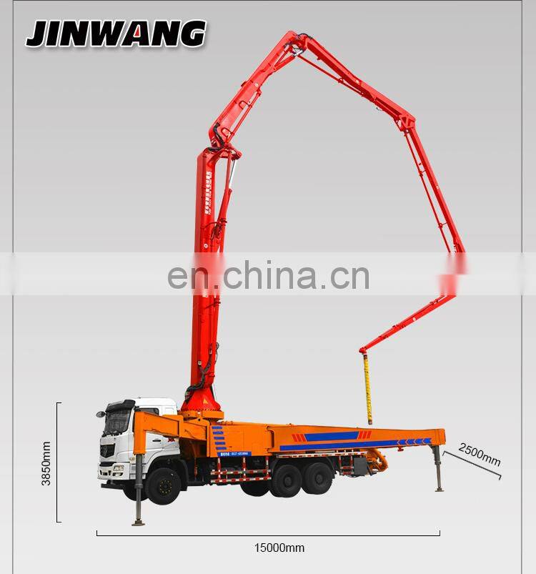 Remote control 48m 52m concrete pump truck sizes for high building construction