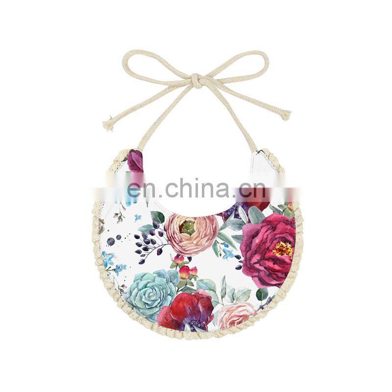High Quality Cactus Printed Stripe Baby Bib For Feeding Multiple Pattern Comfortable