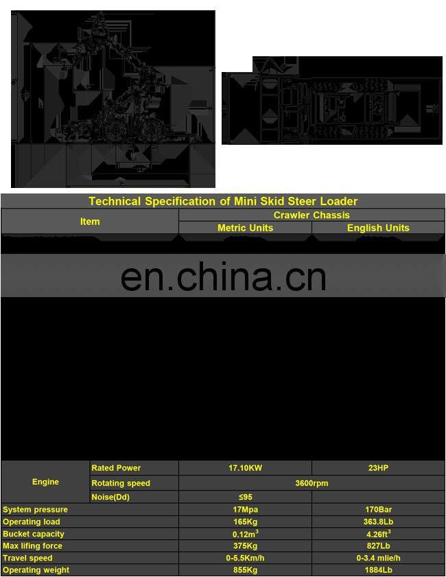 Multipurpose mini crawler loader excavator price