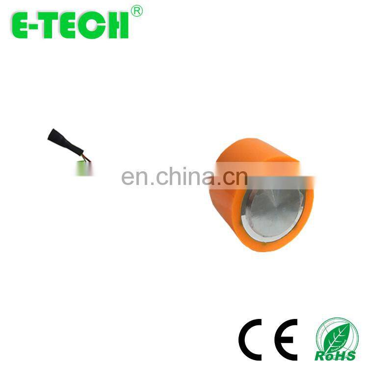 High quality 3" 3inch 12v 24v 36v  single shaft brushless  PU solid  tire hub motor