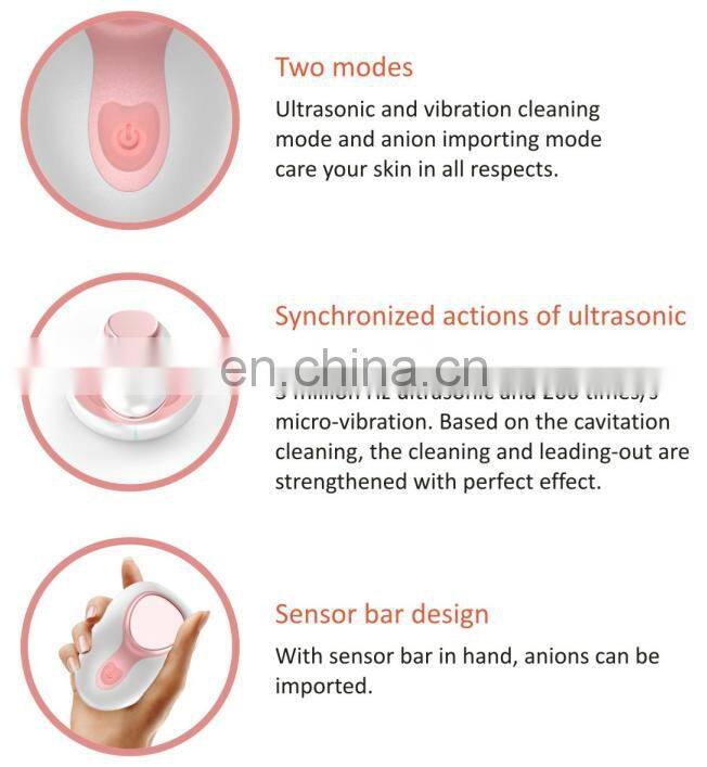 New multi-function beauty massage tool portable ultrasonic electric ion facial massager