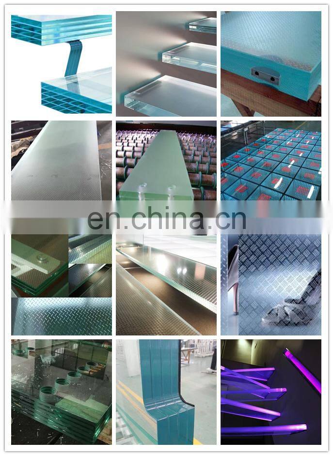 stair glass railing prices SELL 6-20mm high quality stair glass staircase railing tempered glass