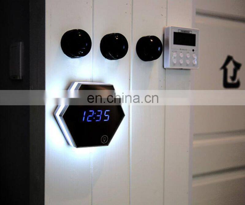 2020 USB Charging rechargeable Led Decoration Design night lighting Mirror Alarm Clock
