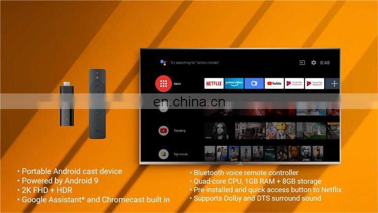 Xiaomi Smart Mi TV Stick EU US Version Google Assistant Netflix Android TV sticks 1080P HD Portable Fire TV Stick