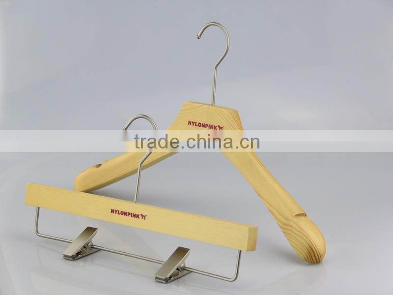 popular wooden hanger and pants hanger with customized size
