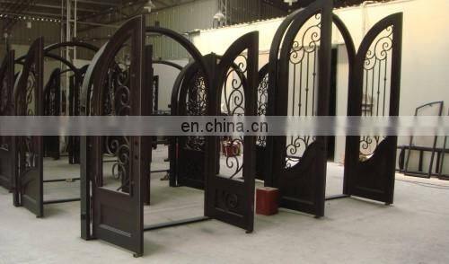 Wholesale mexican & india iron doors with double glass