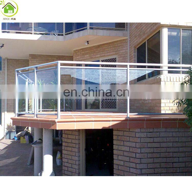 Wholesale cheap cost tempered glass deck railing fencing design