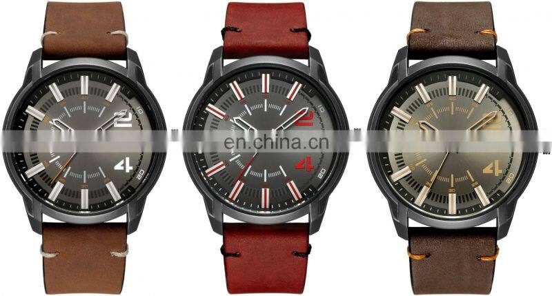 CURREN 8306 Men's Simple Style Watches Quartz Movement Fashion&Casual Colorful Leather Band Watches