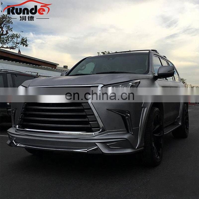 Runde Car Modification For Lexus LX570 2016 Upgrade WALD Style Wide Body Kit Front lip Rear lip Wheel Spoiler