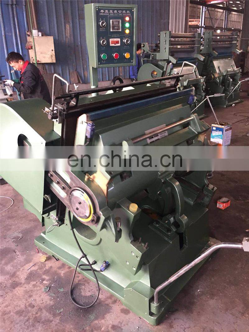 ML750 Manual Fed Carton Flatbed Die Cutting and Creasing Machine, corrugated cardboard Paper platen punching press