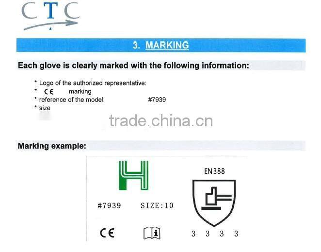 SAFETY Mechanic glove in synthetic Leather palm safety gloves for work glove EN388