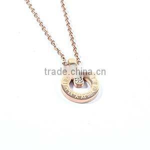 New Arrival Engraved Coin Necklace Long Chains Charms Necklace Round Pendant necklace for women gift jewelry