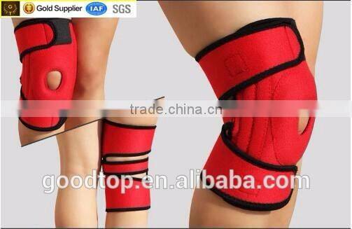 Adjustable Neoprene Knee Support with Basic Open Patella Kneecap Brace and Spring Steel Side Stays