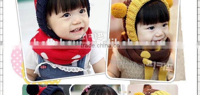 2014 Latest Cute Polka Dot Pattern Circle Loop Style Baby Kids Winter Scarf