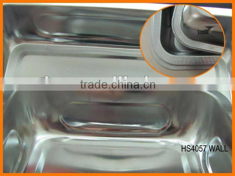 HS4057 7cm Height Strengthen Wall SS Square Tray & Serving Tray & Baking Tray