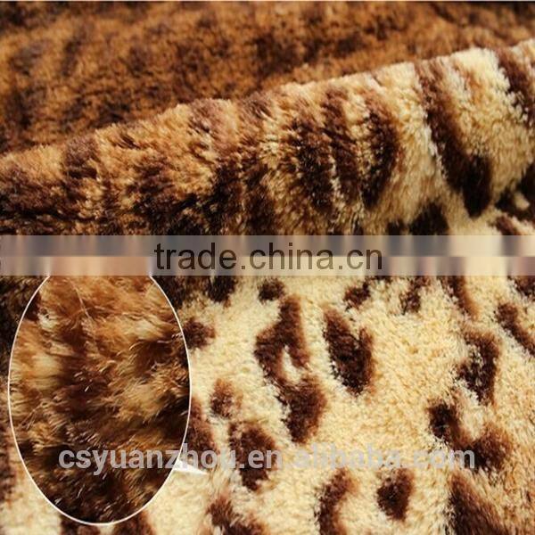 wholesale leopard pattern fur plush fabric