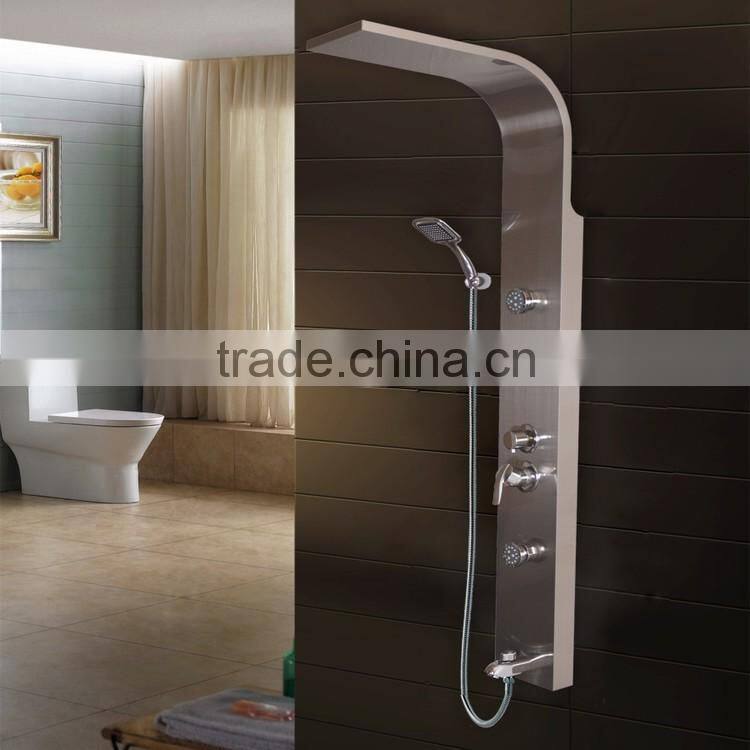 Factory Cheap Price Newest Design Grey Stainless Steel Shower Panel Mixer