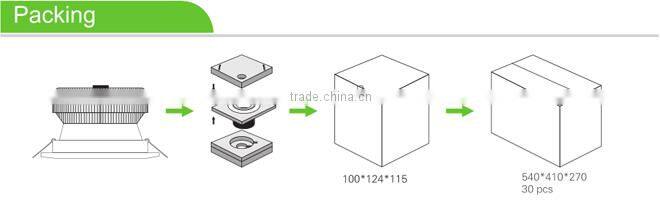 2016 new fashionable square LED downlight 6W