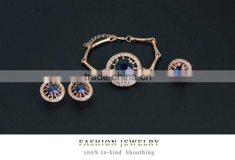 Indian Fashion Jewelry Bollywood Bridal Crystal Necklace Earrings Bracelet Jewelry Sets