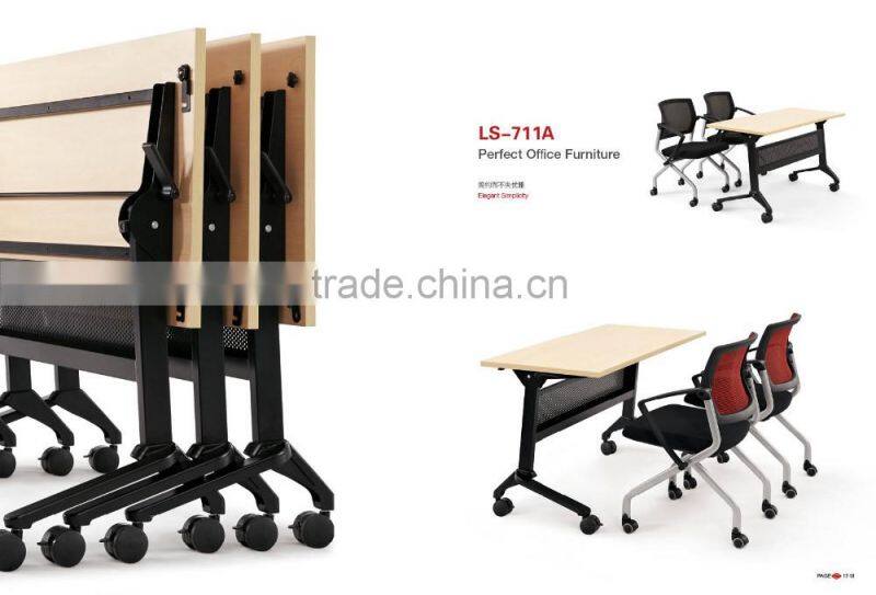 Commercial office furniture stainless steel metal training table workstation