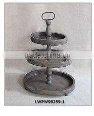 Butterflies White Decor Pedestal Round Plate Wedding