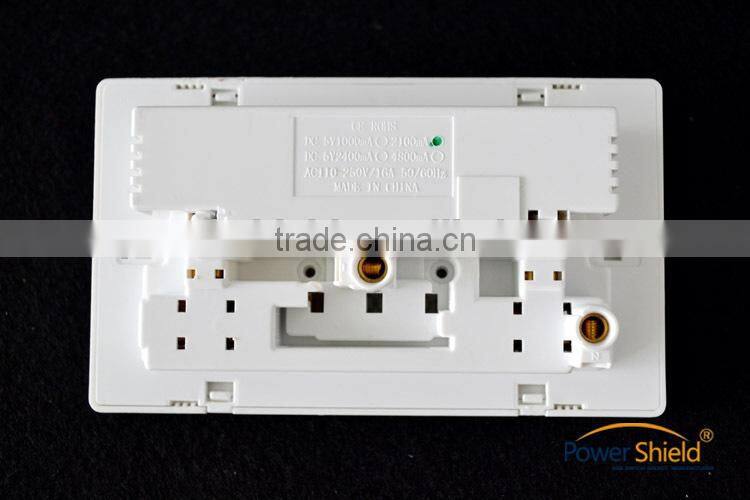 United Arab Emirates / Dubai Type Universal Double outles AC power wall switch socket + 2 USB Charger ports + CE FCC RoHS
