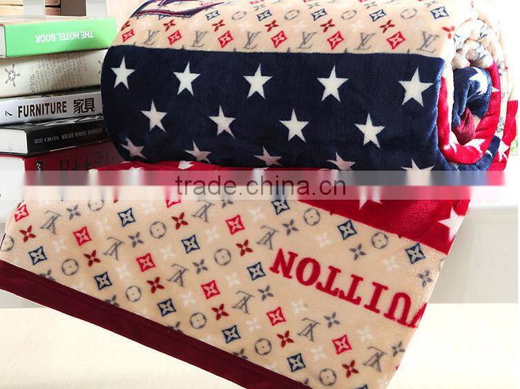 Hot sale super soft plush flannel blanket