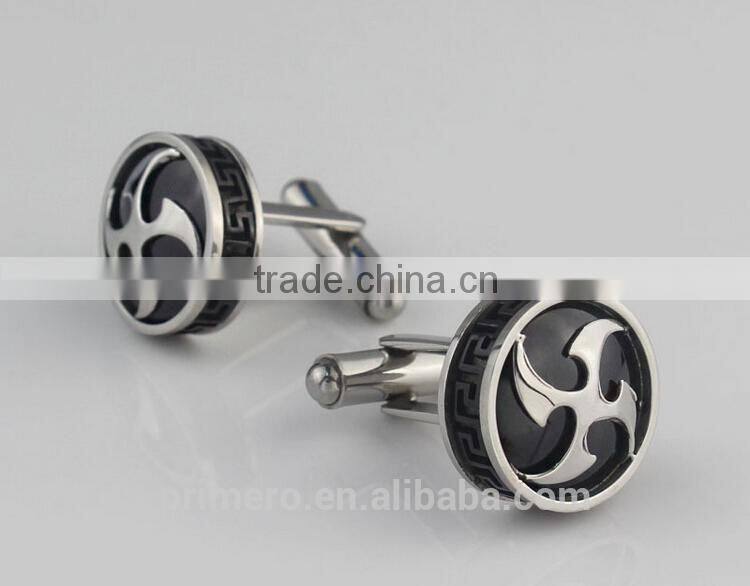 PRIMERO 2015 jewelry acorn cufflinks Titanium steel cufflinks Epoxy Great Wall pattern plating cufflinks High quality cufflinks