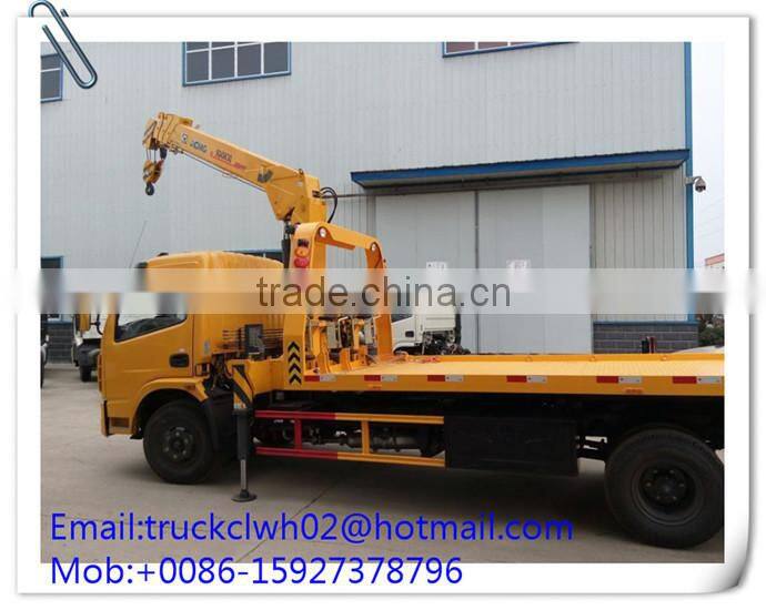 DONGFENG wrecker truck with arm crane, lift tow truck wrecker for sale
