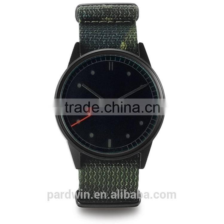 Versatile style watch design stainless steel case japanese quartz movement 3atm water resistance duarable nato watch strap