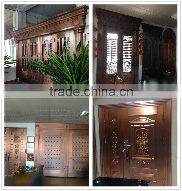 Luxury main door entrance gate COPPER DOOR brass door, extra security & stylish pattern