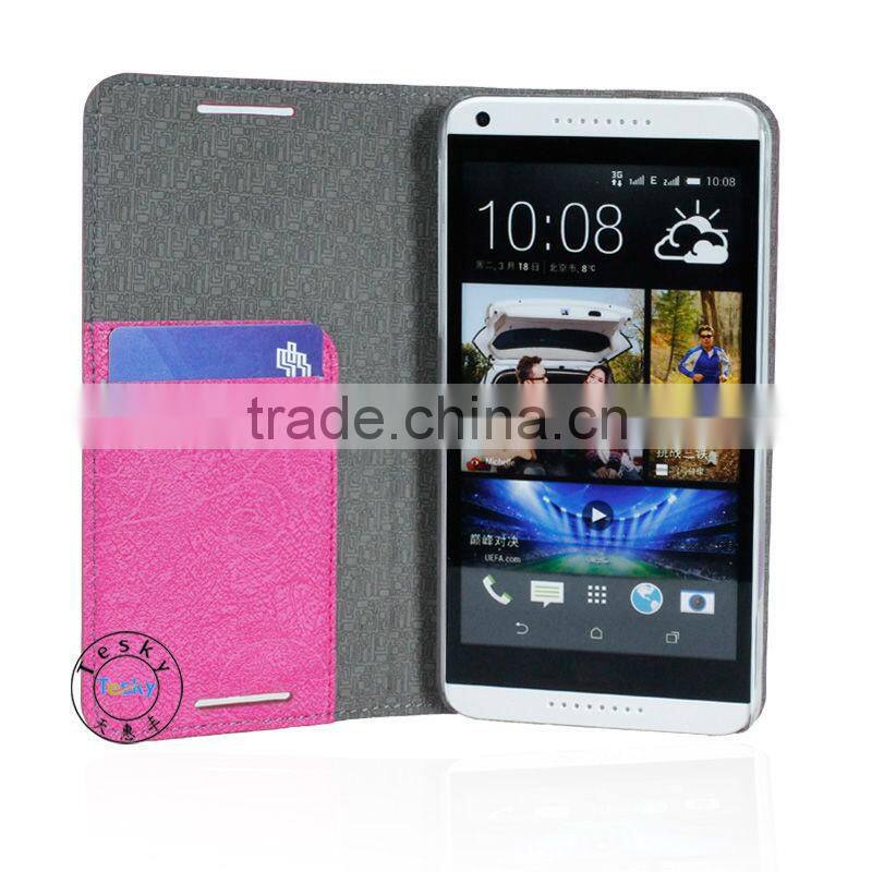 2014 HOT SELLING FLIP PU LEATHER CASE COVER FOR HTC DESIRE 816
